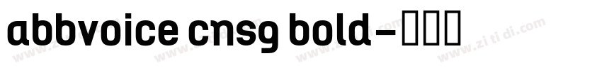 abbvoice cnsg bold字体转换